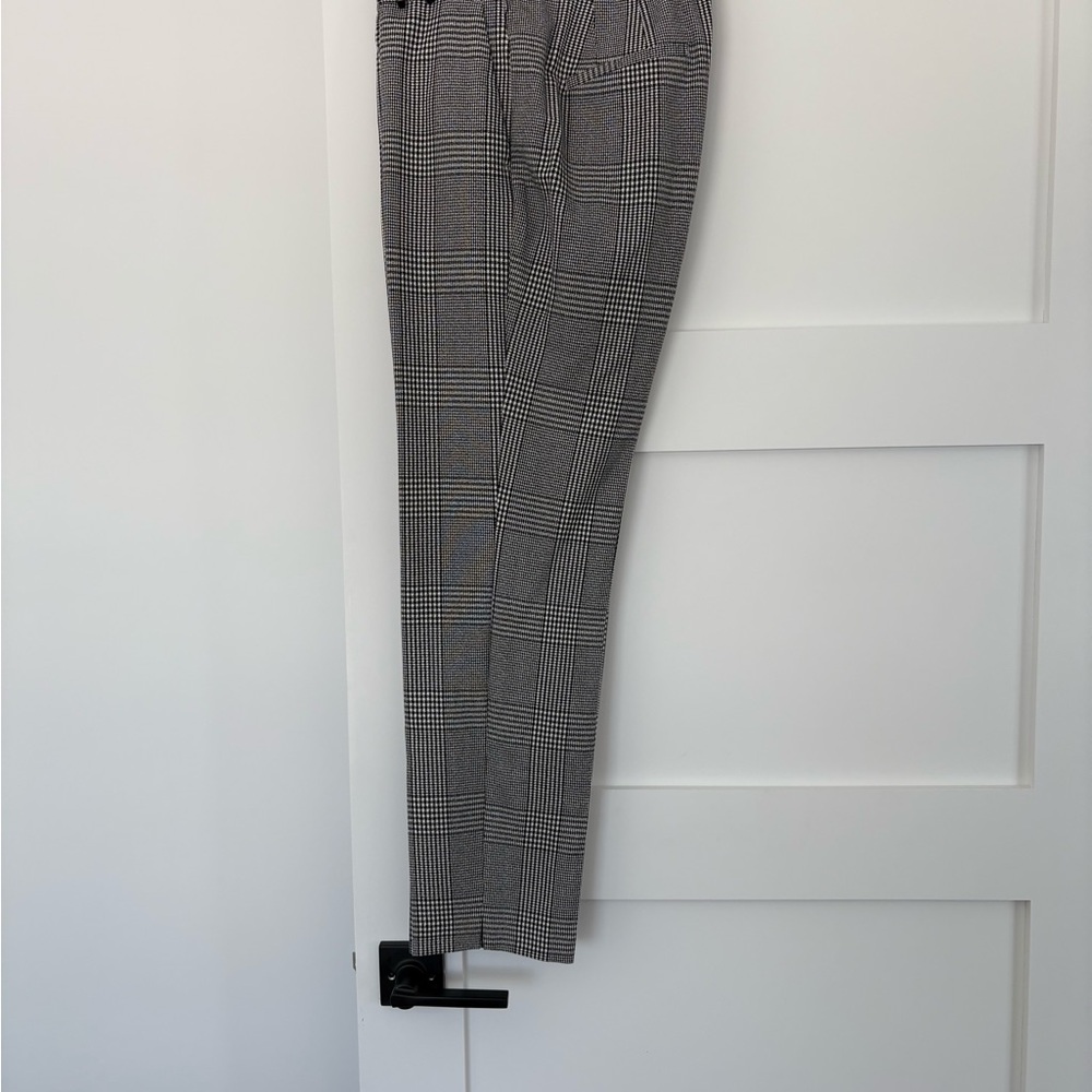 Chic Black and White Checkered Pants